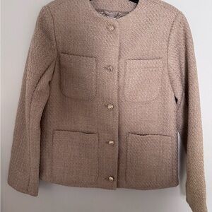 Abercrombie & Fitch Taupe Textured Blazer